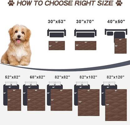 Smiry Waterproof Dog Bed Cover Blanket 30x70, Soft Reversible Pet Blanket, Washable Leakproof Cats Dogs Couch Cover for Sofa, Couch, Furniture, Lattice, Brown/Chocolate