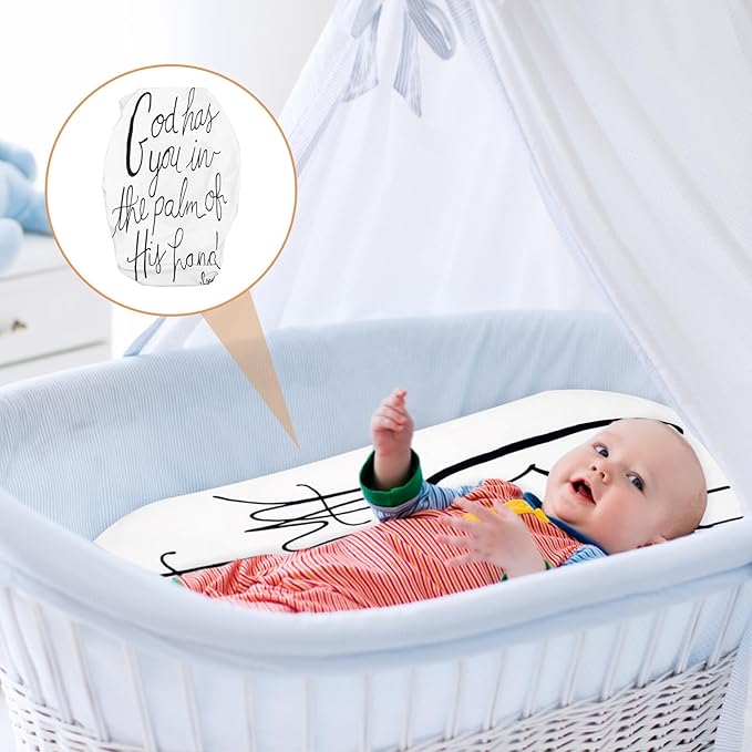 Knitted Bassinet Sheet Fitted Elastic Cradle Mattress Sheet Breathable Comfortable Nursery Bedding for Boys