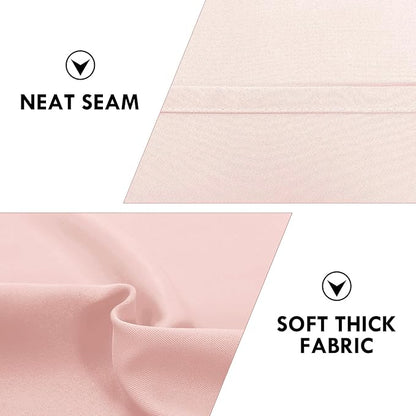 DWCN Blackout Curtains – Thermal Insulated, Energy Saving & Noise Reducing Bedroom and Living Room Curtains, Blush Pink, W 42x L 45 Inch, Set of 2 Rod Pocket Curtain Panels
