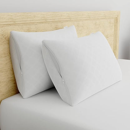 Set of 2 Standard/Queen AllerEase Pillow Protectors - Temperature Balancing, Allergist Recommended - Premium Breathable, Zippered Protectors