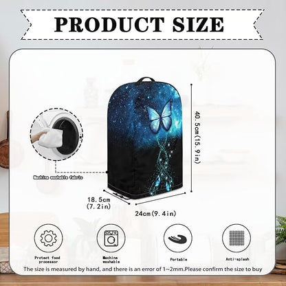 Buttefly Pattern Blender Dust Cover, Stand Mixer or Coffee Maker Appliance Covers with Drawstring, Anti Fingerprint Dust Proof Stain Resistant Blender Cover for Home Kitchen
