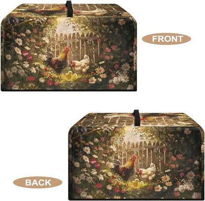 Microwave Ovens Dust Cover, Thanksgiving Rooster Tear-Resistant Heat-Resistant Waterproof Polyester Oven Protection Case for Microwave Oven Smart Oven Toaster Stainless Steel Oven