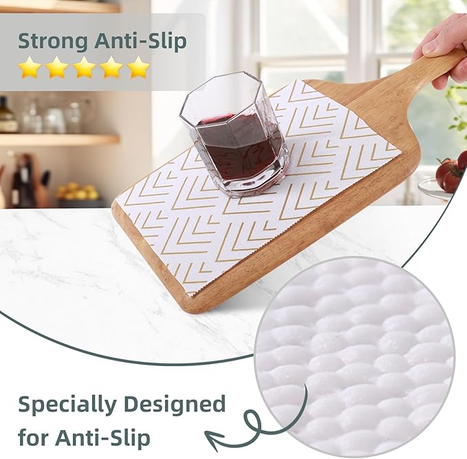 Shelf Liner for Kitchen Cabinets Non Adhesive Drawer Liner Non-Slip Thickened Shelf Liner Paper Strong Easy to Clean for Tool Box Refrigerator with Knife and Tape Measure, Gold Arrow, 23.6in x 39.37FT