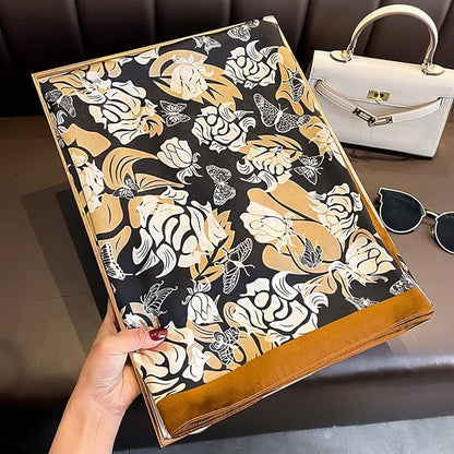 Fashion Scarves Scarf 100% Silk Feeling Scarf Silk Like Scarves Long Lightweight Sunscreen Shawls for Women