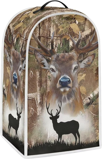 Talayituse Elk Hunting Camo Forest Print Blender Dust Cover, Fingerprint Protection Cover for Stand Mixer or Coffee Machine, Home Kitchen Appliance Covers for Stain Dust Resistant Supplies