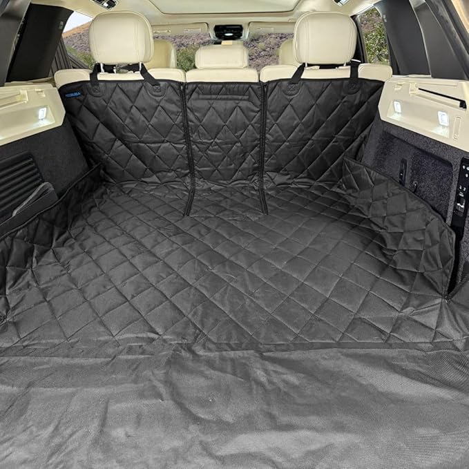 Rydura SUV Cargo Liner – Waterproof, Heavy-Duty Trunk Mat with Non-Slip Backing – Full Rear Seatback Coverage – Fits 60/40 & 50/50 Split Seats – Easy to Clean – Travel, Tools, Gear – Large