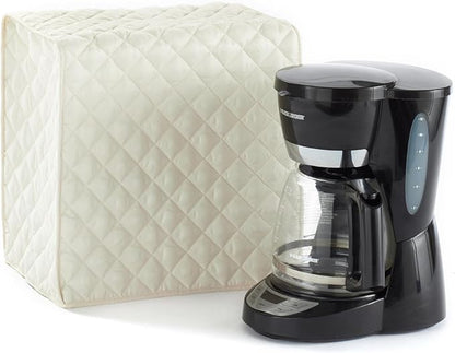 Covermates Keepsakes - Coffee Maker Cover - Dust Protection - Stain Resistant - Washable - Appliance Cover, Cream