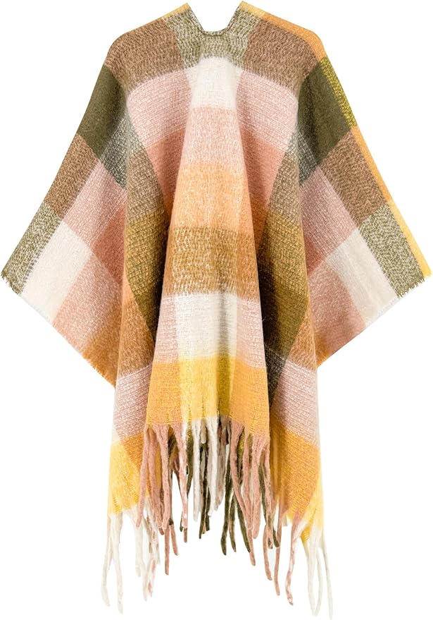 Breezy Lane Women's Shawl Wraps Warm Poncho Ruana Wrap Cardigan