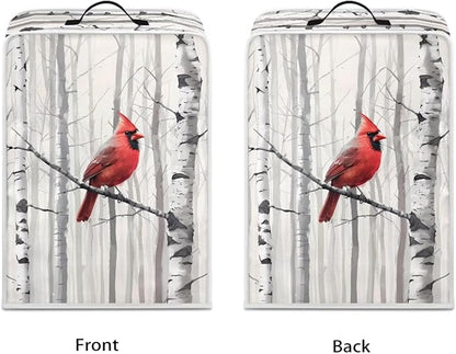 Christmas Cardinal Coffee Maker Cover for Kitchen Counter, Washable Small Appliance Covers with Handle