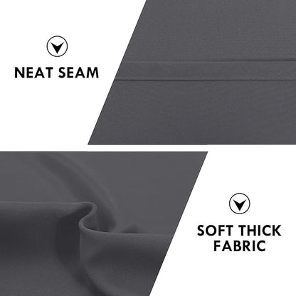 DWCN Blackout Curtains for Bedroom 72 Inch Length 2 Panels Set, Solid Thermal Insulated Energy Saving Rod Pocket Window Treatment Curtains Blackout Drapes (W42 x L72 Inch, Dark Grey)