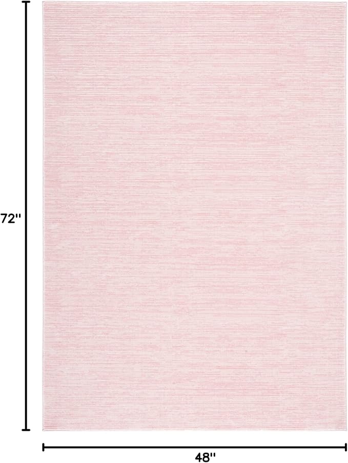 SAFAVIEH Area Rug 4x6 - Vision Collection - Pink, Modern Ombre Design, Non-Shedding & Easy to Clean, Ideal for Living Room, Bedroom, Dining Space (VSN606U)