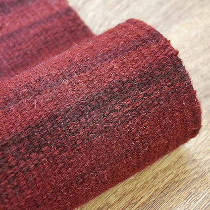 Rugsotic Carpets Hand Woven Flat Weave Kilim Wool ECO-Friendly Area Rugs - 10'x13', Rectangle Shape, Dark Red Color, Solid Plain Design, Low Pile Handmade Rugs for Living Room, Bed Room (D00111)