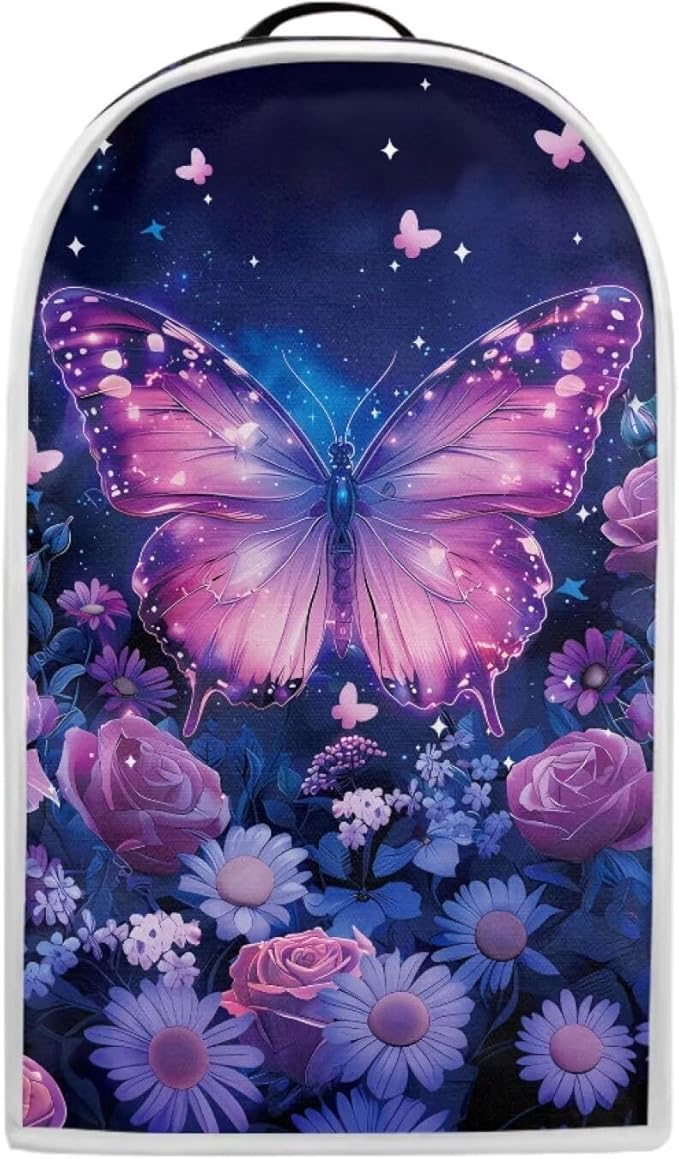 Talayituse Butterfly Rose Daisy Flower Print Blender Dust Cover, Fingerprint Protection Cover for Stand Mixer or Coffee Machine, Home Kitchen Appliance Covers for Stain Dust Resistant Supplies