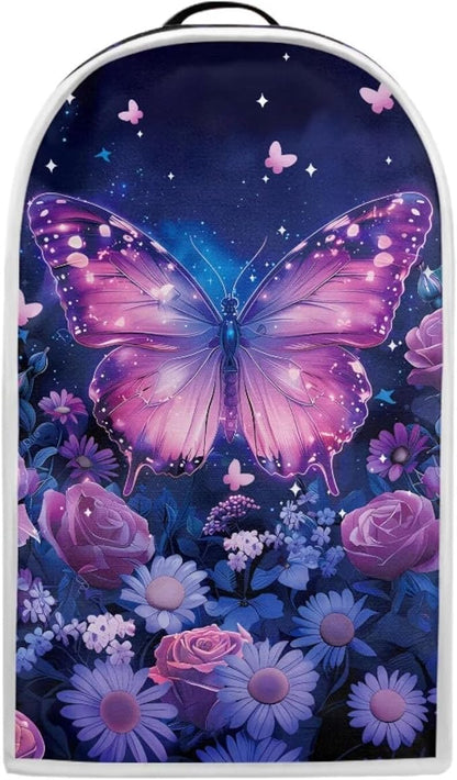 Talayituse Butterfly Rose Daisy Flower Print Blender Dust Cover, Fingerprint Protection Cover for Stand Mixer or Coffee Machine, Home Kitchen Appliance Covers for Stain Dust Resistant Supplies