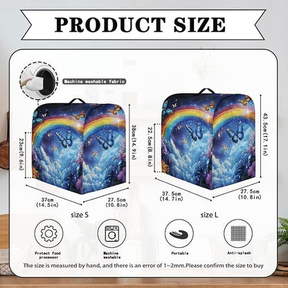 Kitchen Aid Mixer Cover Starry Rainbow Dust Cover with 2 Pocket and Handle, Waterproof Polyester, Multicolor