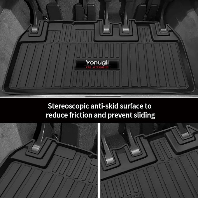 Custom Car Cargo Mats Trunk Liner All Weather TPE Protection Mat Accessories (for 2011-2019 Toyota Sienna)