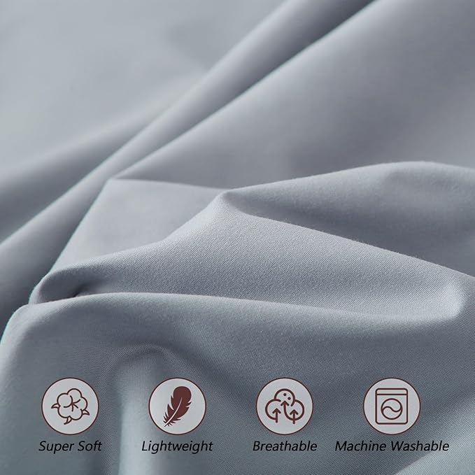 Queen Fitted Sheet for Air Mattress,with 24 Inch Extra Deep Pockets,Ultra Soft Durable Breathable Bed Sheets Cover for Inflatable Air Bed,with Pump Opening,Inflate at Any Time-Gray