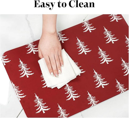 Dog Cat Food Mats for Floors, Absorbent Dog Bowl Mats for Food and Water, Quick Dry Non-Slip Pet Food Mat