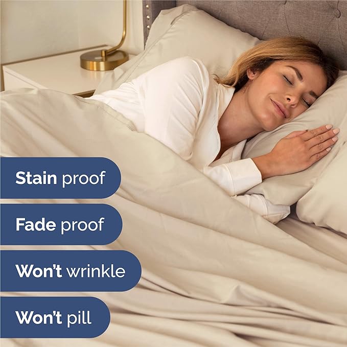 Extra Deep Pocket Twin Sheets - 3 Piece Breathable & Cooling Bed Sheets - Hotel Luxury Bed Sheet Set - Soft, Wrinkle Free & Comfy - Easily Fits Extra Deep Mattresses - Deep Pocket Wheat Sheets Set