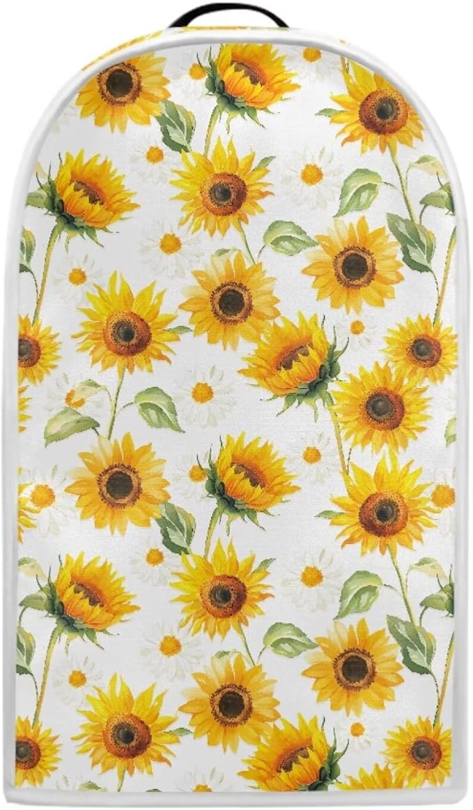Sunflower Blender Covers for Kitchen Yellow Appliance Cover Washable Anti-Stain Oil-Proof Food Processor Dust Cover Foldable Kitchen Accessory Gift for Friends