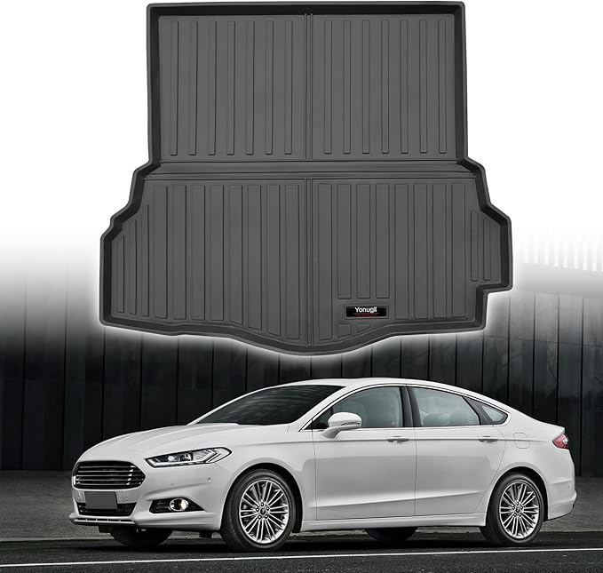 Custom Car Cargo Mats Trunk Liner All Weather TPE Protection Mat Accessories (for 2013-2020 Ford Fusion)