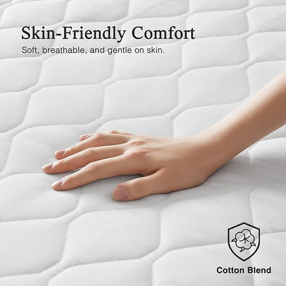 Beautyrest Cotton Blend Heated Mattress Pad Secure Comfort Technology - Luxury Quilted Electric Mattress Pad with Deep Pocket - 5-Setting Heat Controllers, King, White