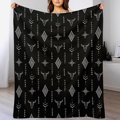 Southwest Blanket, Soft Native Tribal Vintage Abstract Ethnic Pattern Blanket Ethnic Aztec Print Throw Blanket for Couch Sofa 50"x60"