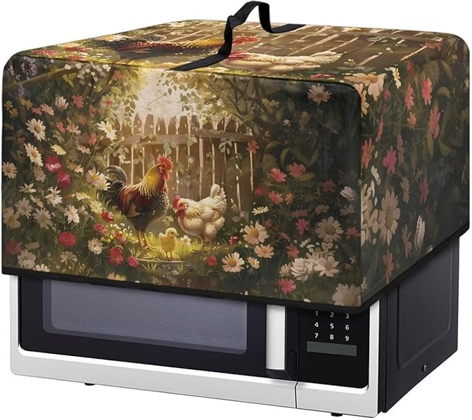 Microwave Ovens Dust Cover, Thanksgiving Rooster Tear-Resistant Heat-Resistant Waterproof Polyester Oven Protection Case for Microwave Oven Smart Oven Toaster Stainless Steel Oven