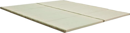 MustMat Tatami Mats Japanese Futon Mattress Portable Folding Mattress Japanese Floor Bed Rush Grass 35.4"x78.7"x1.2" (2 Piece Set)
