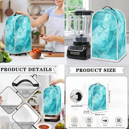 Marble Dust Cover Set Washable Coffee Maker Appliance Blender Covers Bread Maker Toaster Protection Dustproof Kitchen Accessories