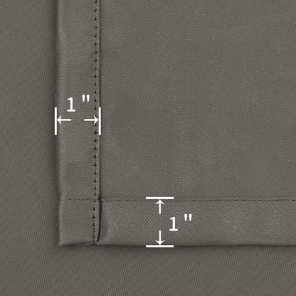 BGment Short Blackout Curtains 45 Inches Length for Bedroom - Rod Pocket Thermal Insulated Room Darkening Window Curtain for Kitchen Cafe, 34 x 45 Inch, 2 Panels, Grey