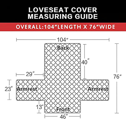 Easy-Going Reversible Loveseat Couch Cover for 2 Cushion Couch Sofa Cover for Dogs Water Resistant Furniture Protector with Foam Sticks Elastic Straps for Pet (Loveseat, Orange/Black)