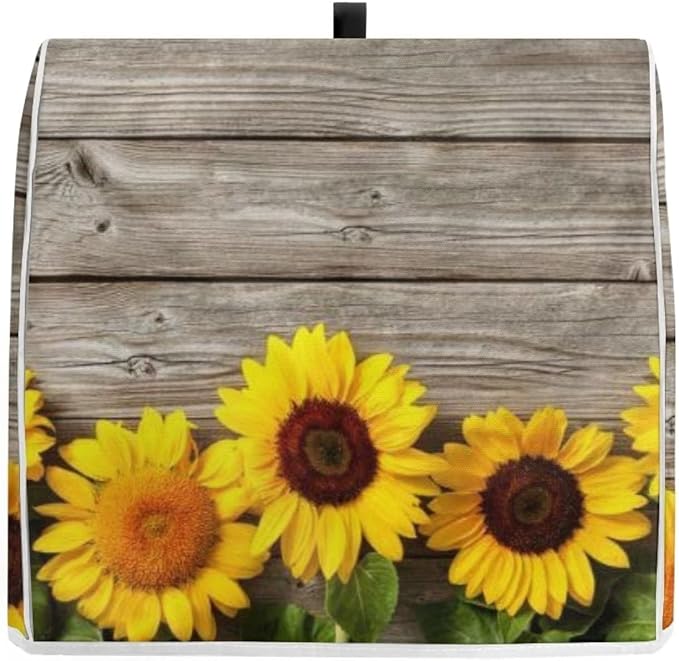 Stand Mixer Cover Compatible with Kitchen Aid Mixer, Cute Sunflower Kitchen Appliance Dustproof Covers with Accessories Pockets, Fits All Tilt Head & Bowl Lift Models Mixers