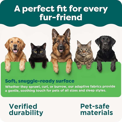 FurHaven Waterproof Throw Blanket For Dogs & Indoor Cats, Reversible Protective Pet Blanket, Extra Large, Long Faux Fur & Velvet, Mist Gray