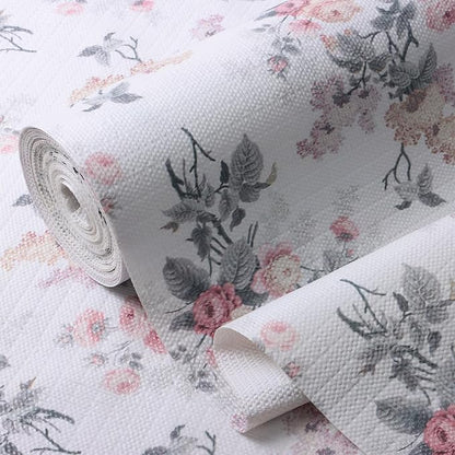 Drawer and Shelf Liner for Cabinets, Non-Adhesive and Strong Non-Slip Vintage Floral Shelf Cabinet Drawer Liners for Kitchen,Table,Bookshelves,Waterproof Cupboard Liners,12IN x 10FT