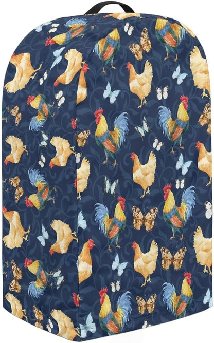 Butterfly Rooster Blender Dust Cover Stand Mixer or Coffee Maker Appliance Covers with Drawstring Anti Fingerprint Polyester Dust Stain Resistant Blender Cover for Home Kitchen