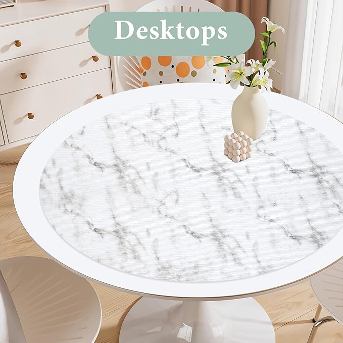 Drawer and Shelf Liner for Kitchen Cabinet: 12 in X 49.21Ft Non Slip Waterproof Shelf Paper Non Adhesive Refrigerator Liners White Marble Easy Liners for Bathroom with Knife Tape Measure