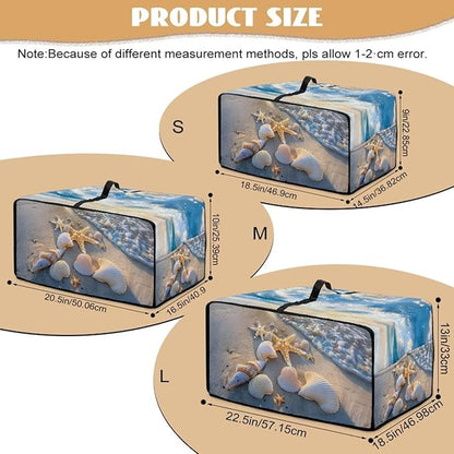 Air Fryer Toaster Oven Cover, Dust-Proof Small Kitchen Appliance Cover with Pockets, Kitchen Baking Accessories, S, 14.5 x 18.5 x 9 Inches, Beach Sea Shell Whelk Print