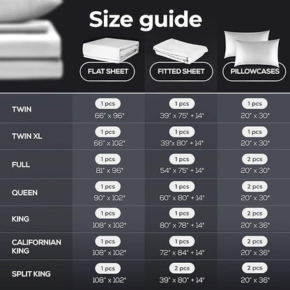 Silvery Silver Infused Bed Sheets Set - Award-Winning Self-Cooling Fabric with Self-Cleaning Silvery Technology™ That Stays Fresh 3X Longer for Hygienic Sleep (White, Queen)