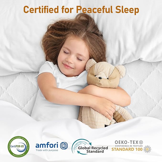 Glendan Firm Mattress Topper King: 3 Inch High Density Foam - Extra Support Mattress Pad for Pain Relief - Breathable Washable Cover with Anti-Slip Straps - CertiPUR-US Oeko-Tex Certified 80''x76''