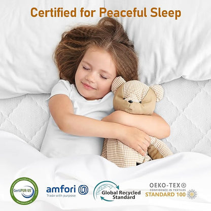 Glendan Firm Mattress Topper King: 3 Inch High Density Foam - Extra Support Mattress Pad for Pain Relief - Breathable Washable Cover with Anti-Slip Straps - CertiPUR-US Oeko-Tex Certified 80''x76''