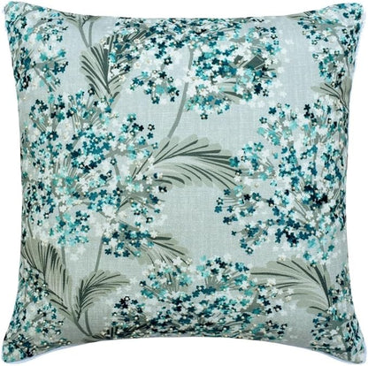 The HomeCentric King/Queen/Twin Blue Decorative Twin 53"x18" Bed Runner with One Pillow Cover, Cotton & Pearl Embroidery Bed Scarf on Cotton Fabric - Blue Star Fauna