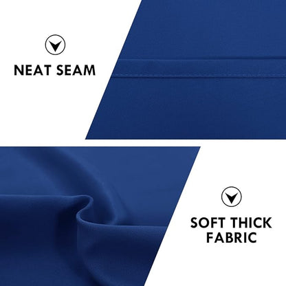 DWCN Blackout Curtains Room Darkening Thermal Insulated Bedroom Curtains Window Curtain Panels, 52 x 54 inches Long, Set of 2 Classic Blue Rod Pocket Drapes