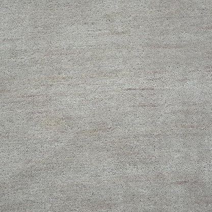 Hand Knotted Loom Wool ECO-Friendly Area Rugs - 6'x6', Round, Beige Color, Solid Plain Design, High Pile Thick Handmade Anti Skid Area Rugs for Living Room, Bed Room (L00111)
