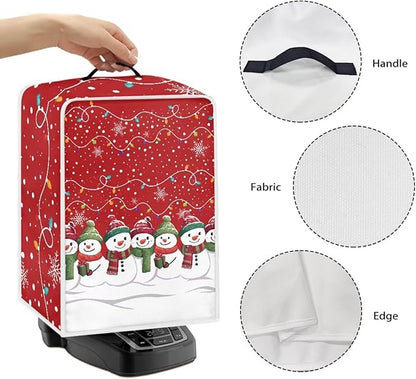 Christmas Snowflake Coffee Maker Cover Dust Protection with Top Handle Washable Portable Replacement