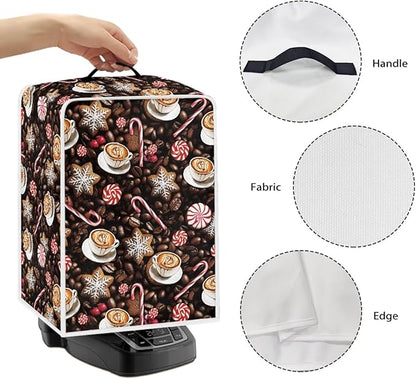 Coffee Maker Cover Christmas Coffee Machine Dust Cover Washable Folding Xmas Kitchen Decoration