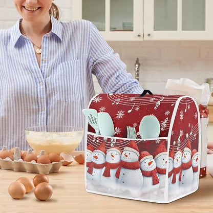 Christmas Stand Mixer Cover 6-8 Quart Kitchen Mixer Cover Snowman Food Processor Protective Covers Dust Protection Insulated Kitchen Decoration Gift for Friends