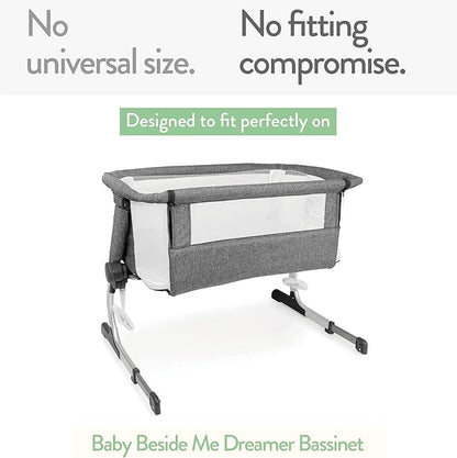Bassinet Fitted Sheets 33x20 for Baby Beside Dreamer Bassinet & Bedside Sleeper – Snuggly Soft 100% Jersey Cotton – Beige + Rusty Brown – 2 Pack
