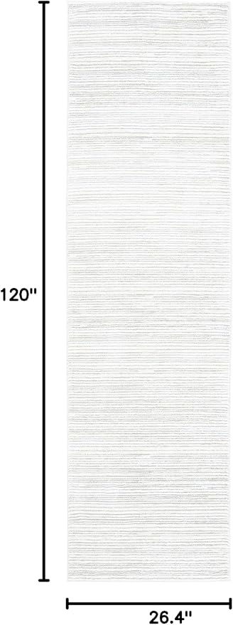 SAFAVIEH Vision Collection Runner Rug - 2'2" x 10', Ivory & Grey, Modern Ombre Design, Non-Shedding & Easy to Clean, Ideal for Foyer, Hallway, Bedroom (VSN606K)