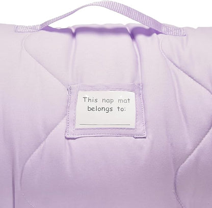 EVERYDAY KIDS Toddler Nap Mat with Removable Pillow - Born to Dance African American Ballerina - Carry Handle with Straps Closure, Rollup Design for Preschool, Daycare, Sleeping Bag - Ages 2-6 Years